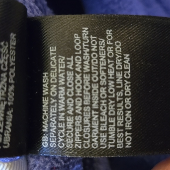 The North Face Purple Quarter-Zip Fleece Top Long Sleeve Size Medium - Picture 6 of 8